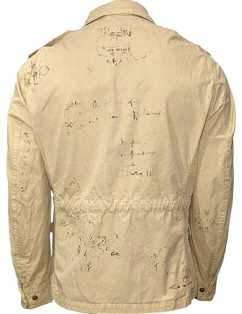 BoB field jacket pintada a mano color safary