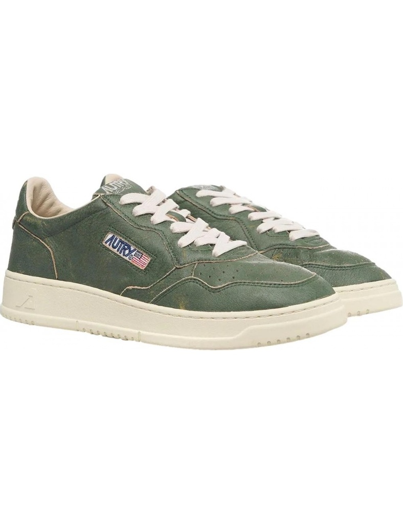 AUTRY Medalist low piel cabra verde vintage