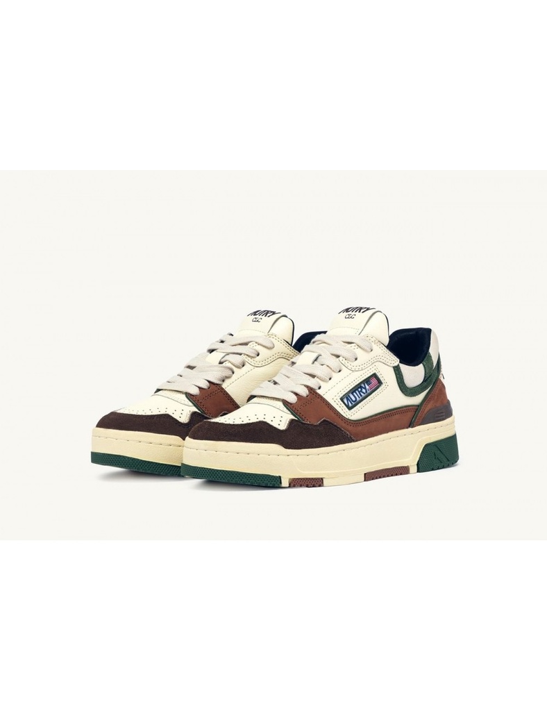 AUTRY zapatillas CLC ante y nobuck color ébano y verde militar