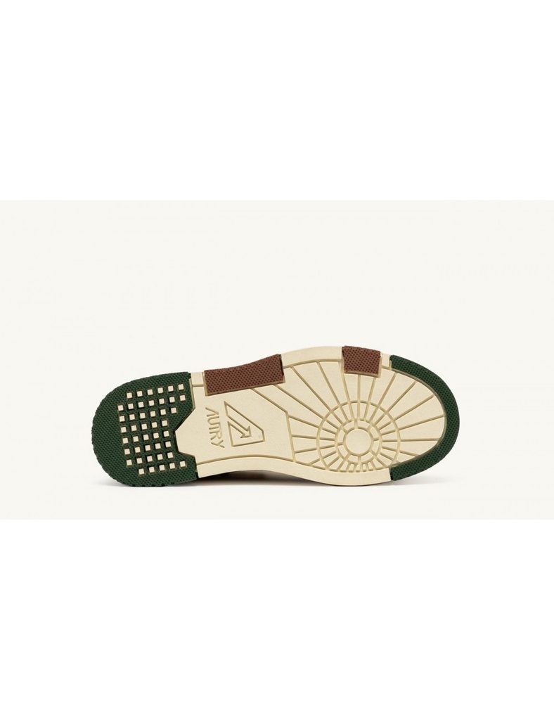 AUTRY zapatillas CLC ante y nobuck color ébano y verde militar