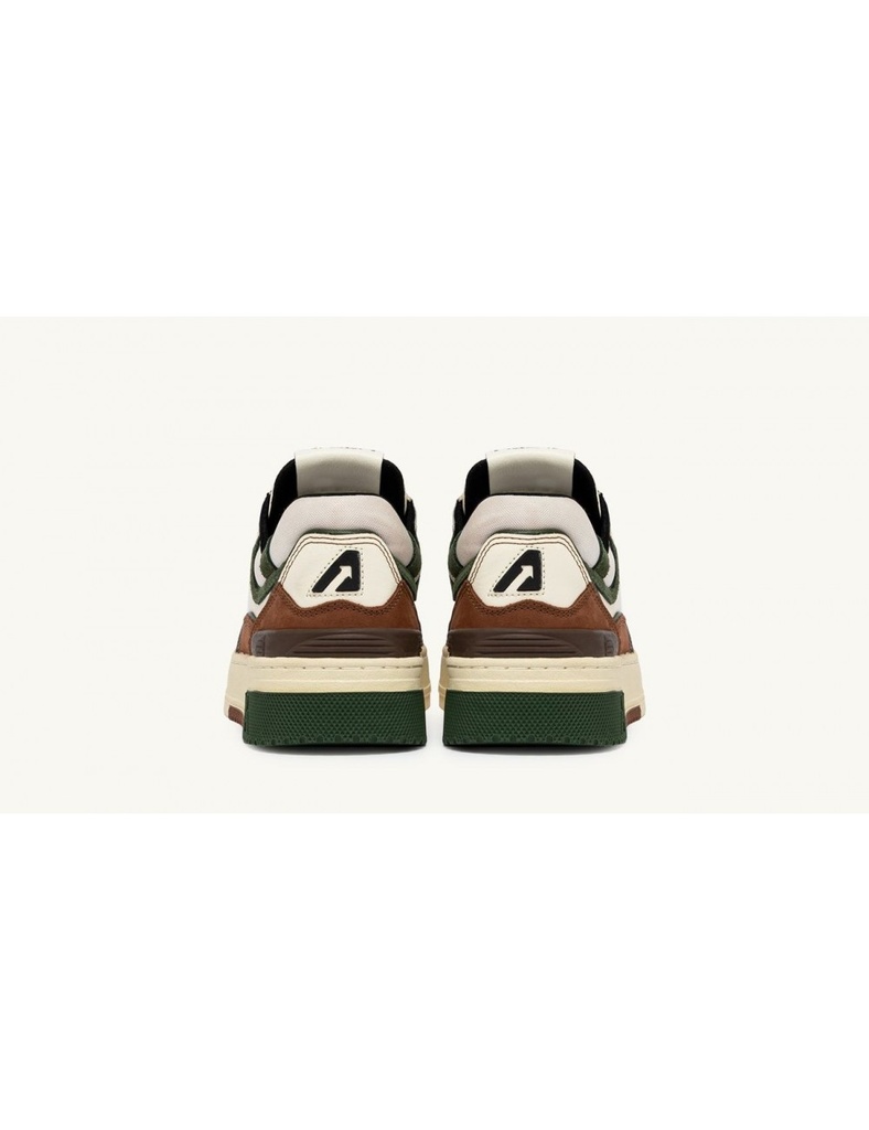 AUTRY zapatillas CLC ante y nobuck color ébano y verde militar