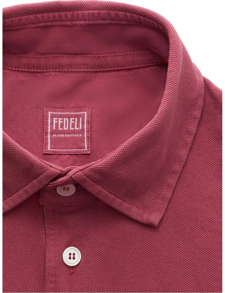 FEDELI Polo North Manga Corta piqué magenta