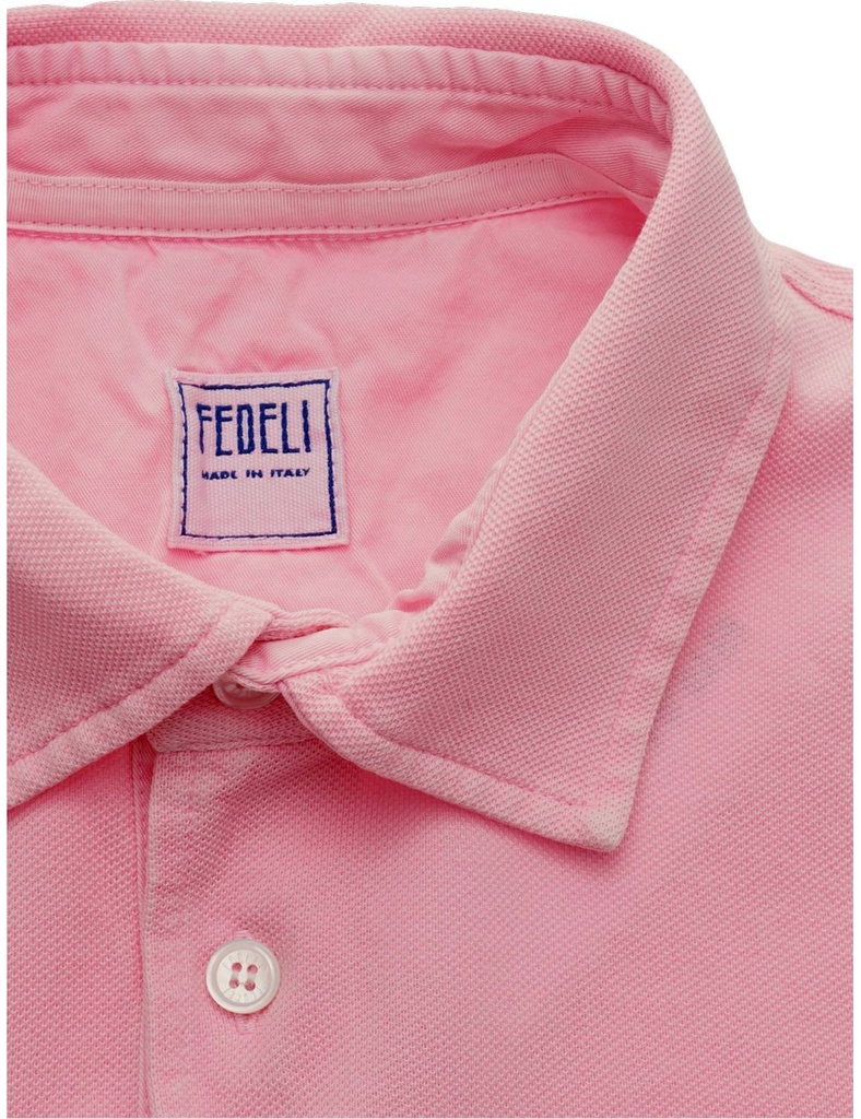 Fedeli polo granito north manga corta rosa