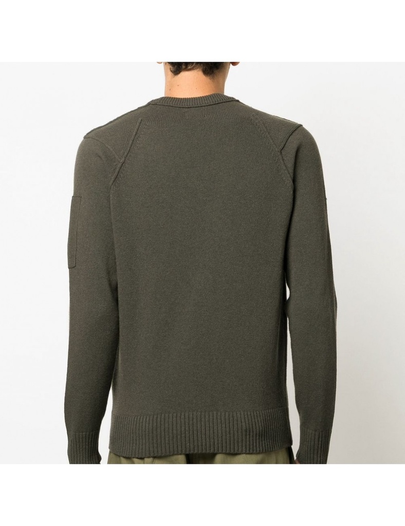 CP Company jersey cuello redondo lambswool verde oliva color exclusivo Ego Madrid