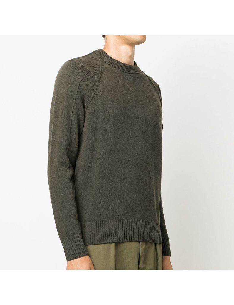 CP Company jersey cuello redondo lambswool verde oliva color exclusivo Ego Madrid