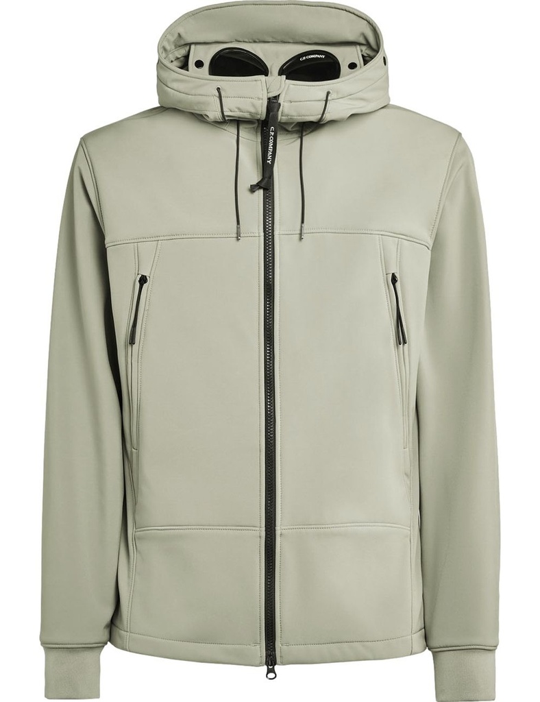 C.P. Company soft shell-R google jacket silver sage