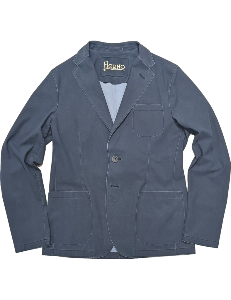 Herno Americana Soft shell azul jeans efecto lavado.