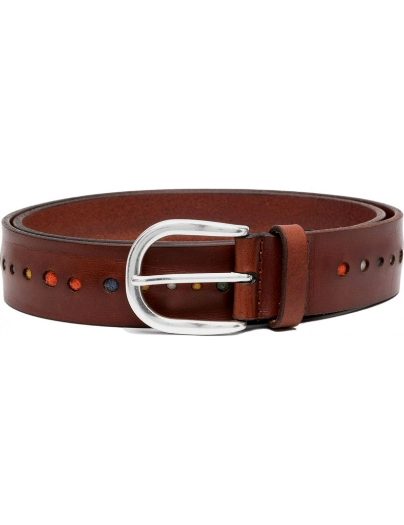 Orciani cinturón marrón dots multicolor