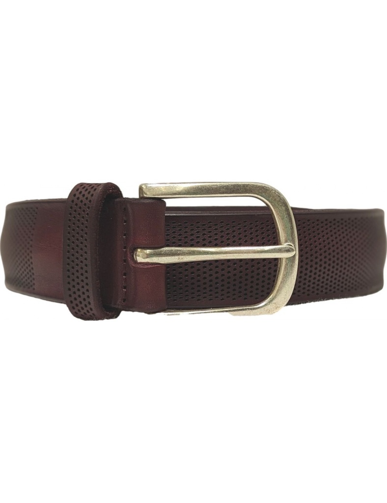 Orciani cinturón granate micro perforado
