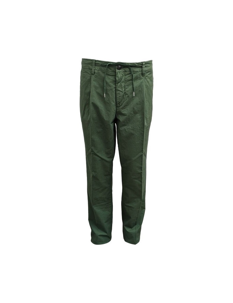 Pantalón extrafino verde con cordónes