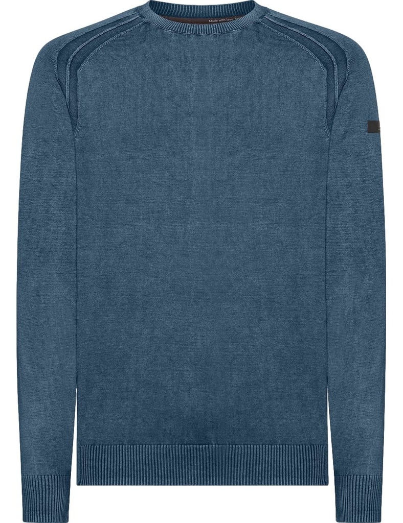 RRD Jersey algodón techno wash cuello redondo azul