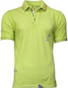 BoB polo manga corta verde matcha con bordados airbrush dyed