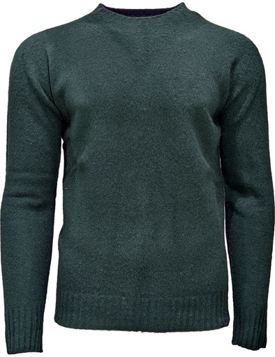 BoB jersey cuello redondo lana doble color verde y marino