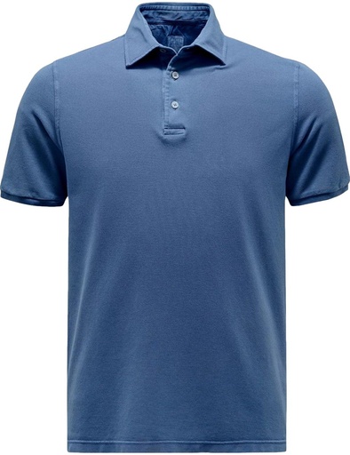FEDELI Polo Manga corta North Piqué Azul Jeans