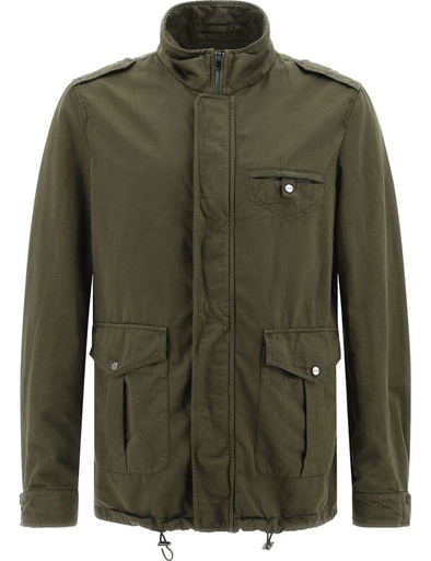 HERNO Nueva Field Jacket verde militar algodón-lino