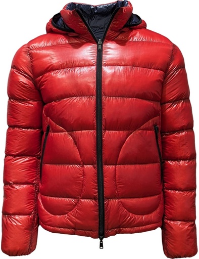 HERNO cazadora 7Den reversible capucha desmontable tejido rip stop rojo/azul