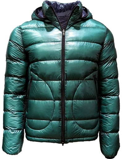 HERNO cazadora 7Den reversible capucha desmontable tejido rip stop verde menta