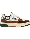 AUTRY zapatillas CLC ante y nobuck color ébano y verde militar