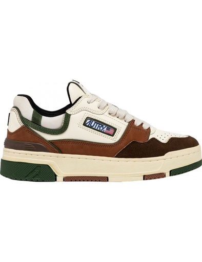 AUTRY zapatillas CLC ante y nobuck color ébano y verde militar