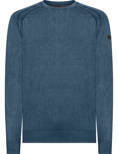RRD Jersey algodón techno wash cuello redondo azul